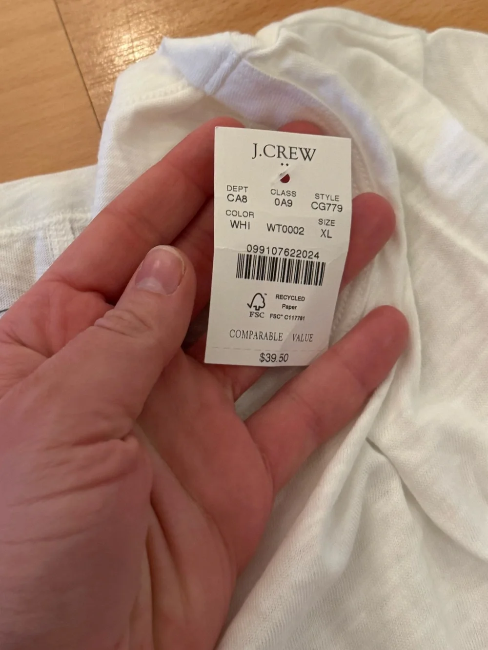 J. Crew White Girlfriend Tee